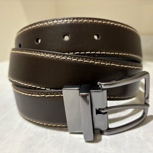 Men's Dark Brown Leather Belt